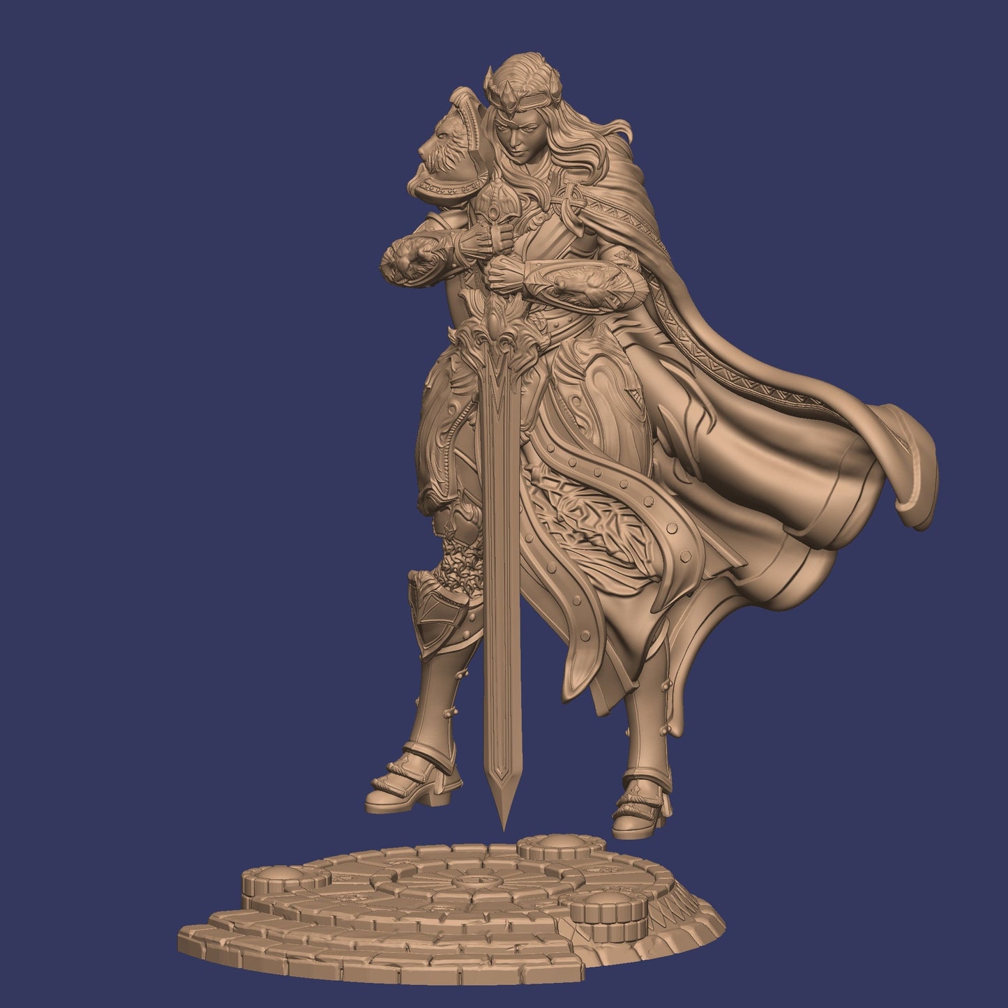 Female paladin | Female Warrior | Female Fighter | Female Knight | Female Soldier | DnD | Female Miniature | Shield Maiden | Fantasy | RPG |