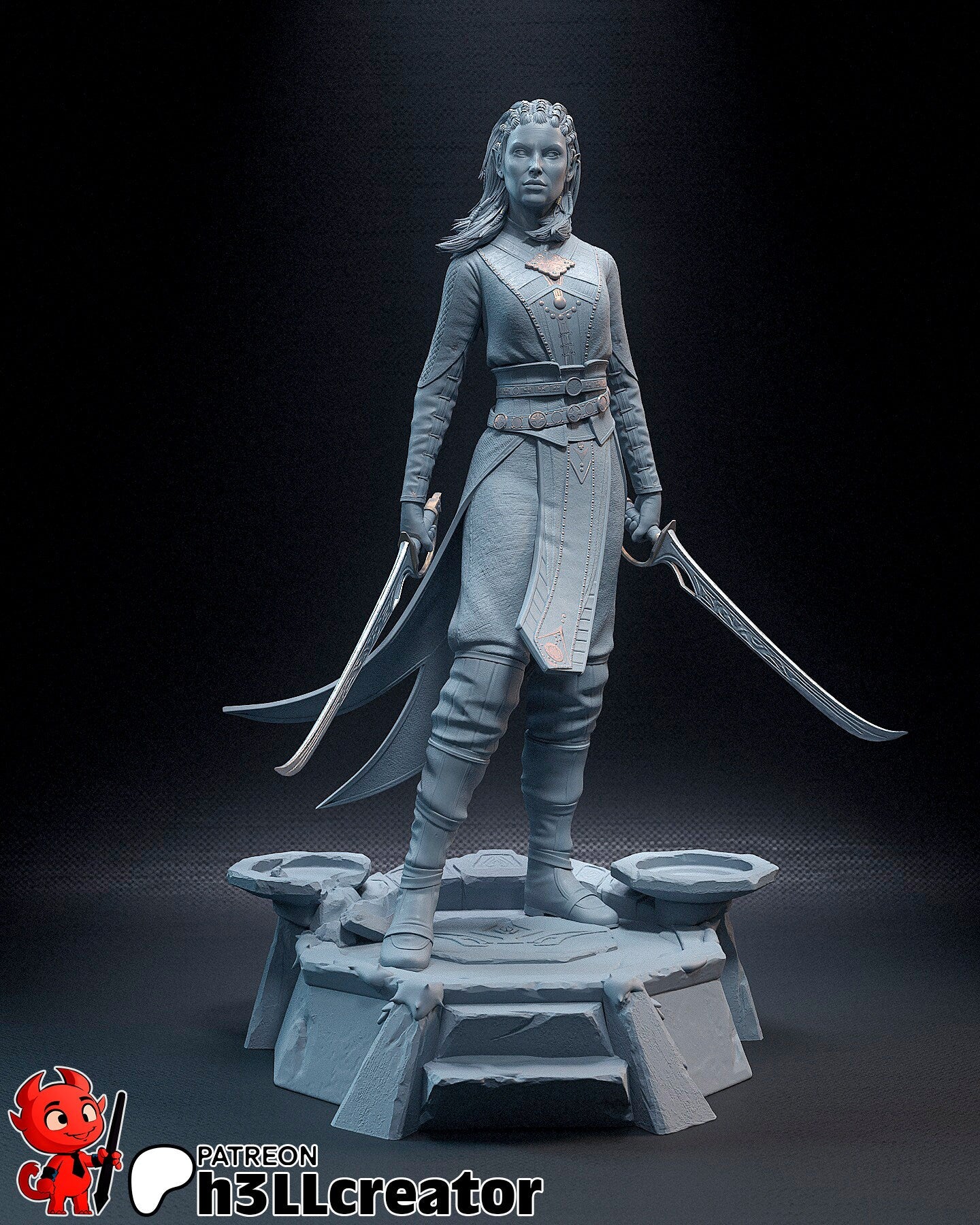Jaheira | Fantasy | Druid | Magical | DnD | Dungeon and Dragons | Video Game |  Baldur's Gate 3 | Magic | Mage | Warrior | Fighter | Swords