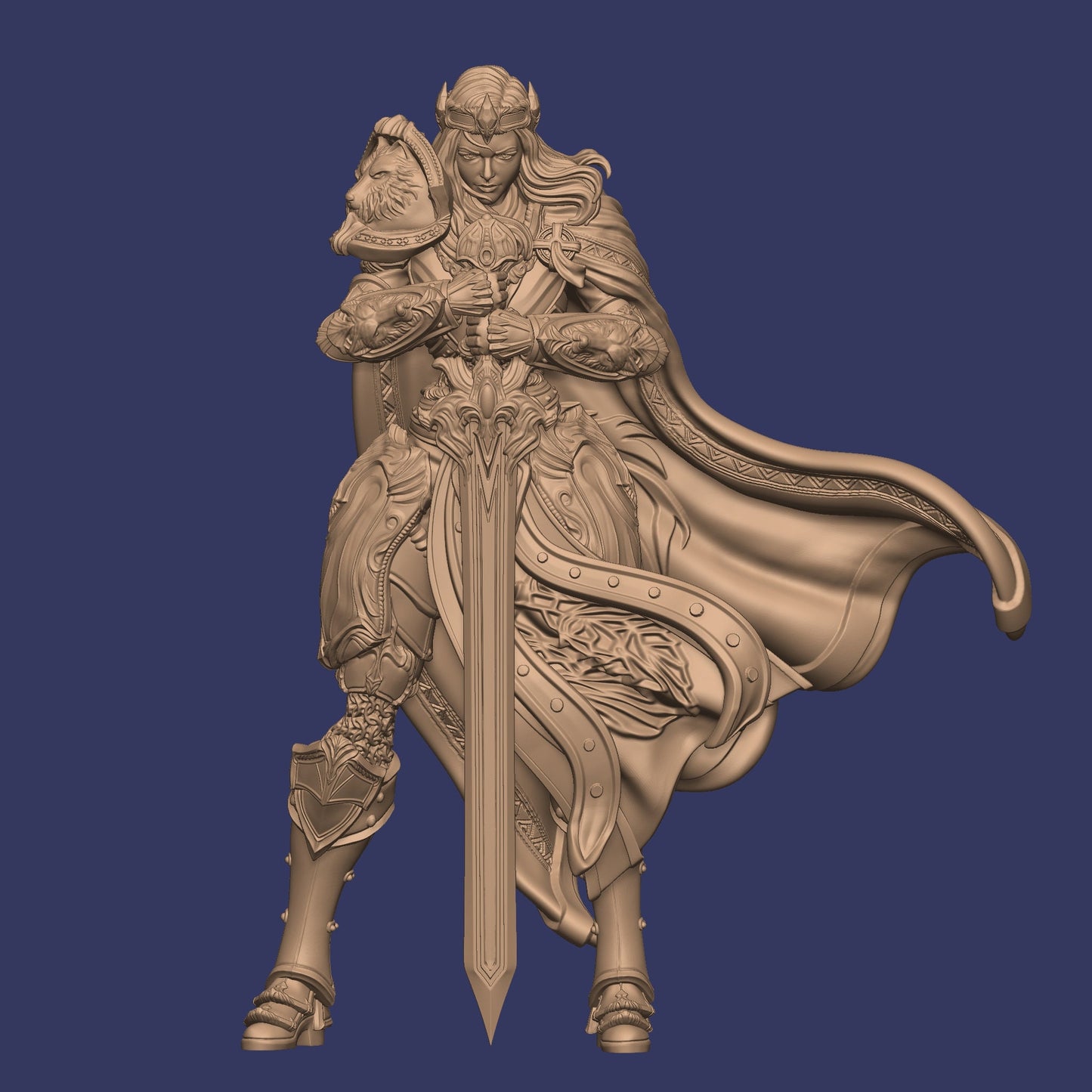 Female paladin | Female Warrior | Female Fighter | Female Knight | Female Soldier | DnD | Female Miniature | Shield Maiden | Fantasy | RPG |