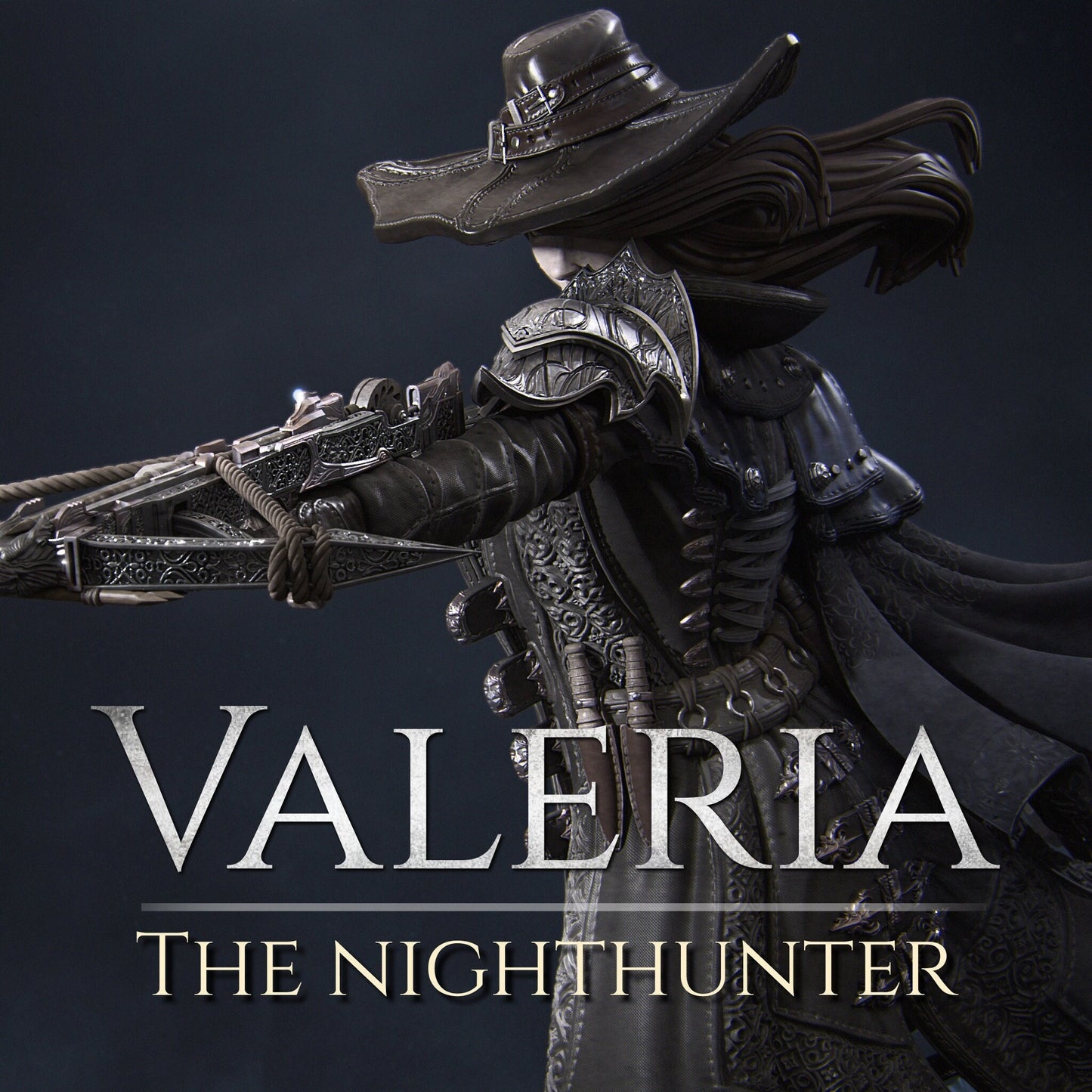 Valeria | Vampire Hunter | Vampire | Large Model | Fantasy | Lore | Huntress | Hunter | Medieval | Rogue | Assassin | Crossbow | Detailed |