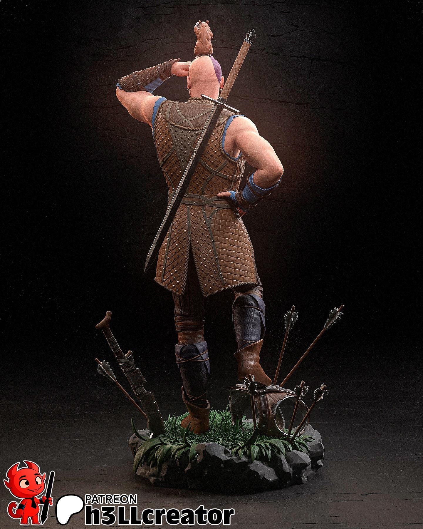 Minsc | Boo | Minsc and Boo | Baulders gate 3 | DnD |Fantasy | Figure | Model | 4k Resolution.