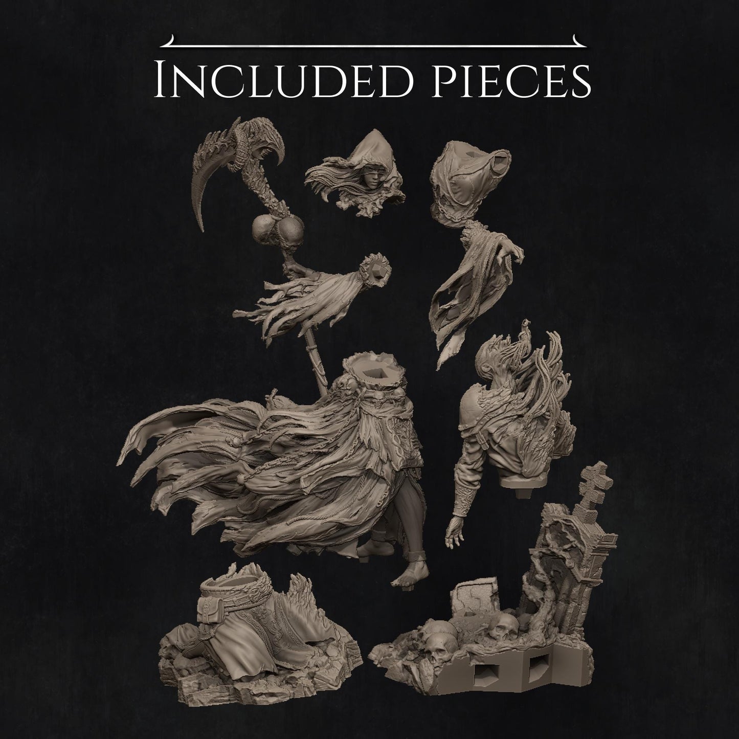 Reaper | Grim Reaper | Fantasy | Death | Lore | DnD | Tabletop | Figure | Model | Character | Soul Harvesting | Necromancer
