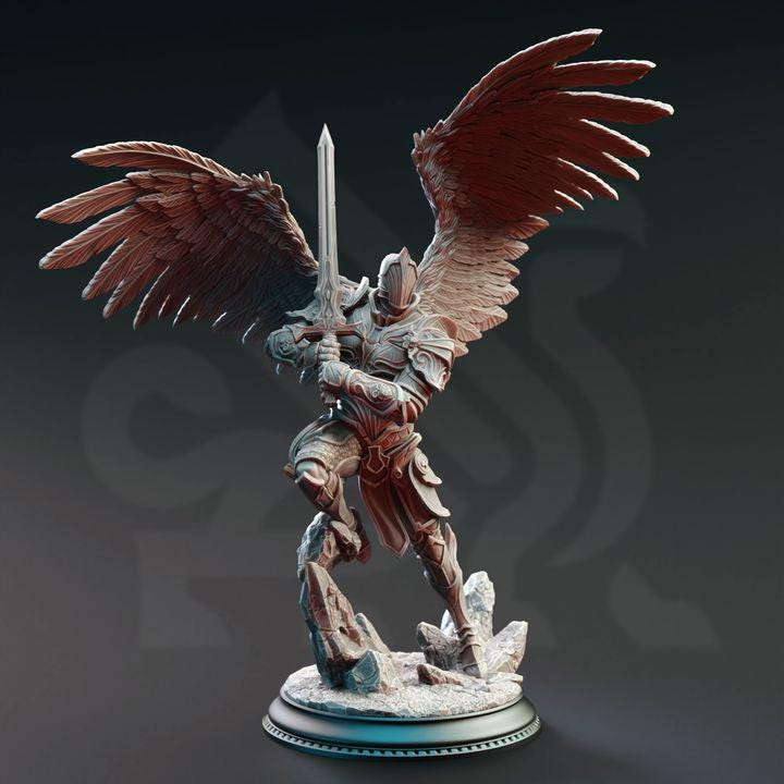 Angels | DnD | Hero | Magic | Fantasy | Angelic | Warrior | Fighter | Paladin | Cleric | NPC | Pathfinder | Tabletop |