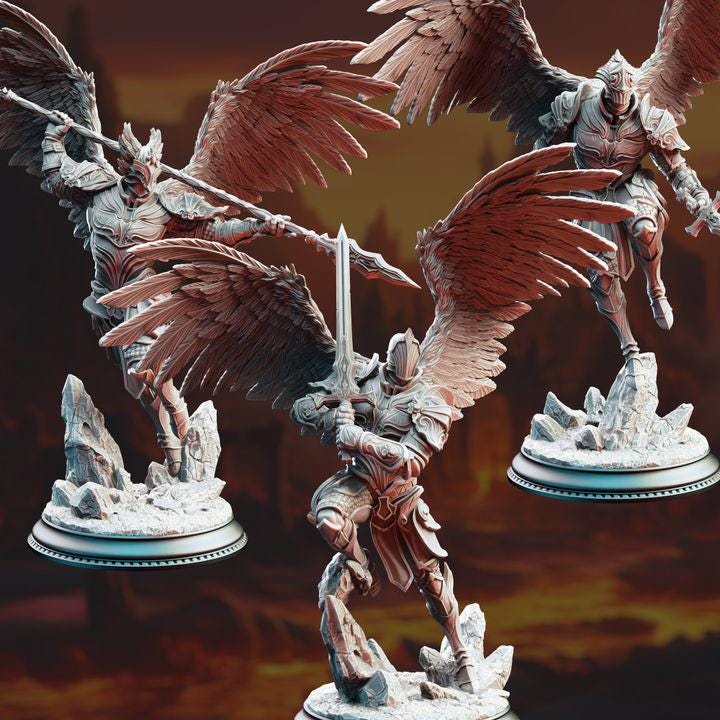 Angels | DnD | Hero | Magic | Fantasy | Angelic | Warrior | Fighter | Paladin | Cleric | NPC | Pathfinder | Tabletop |