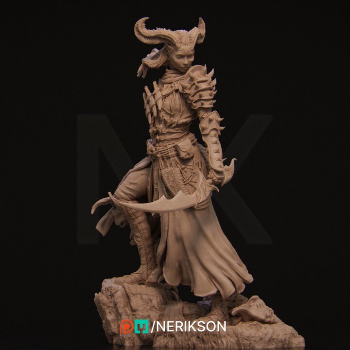 Lensi | Demon Hunter | Demon | Fantasy | Occult | Spiritual | Model | Medieval | DnD |
