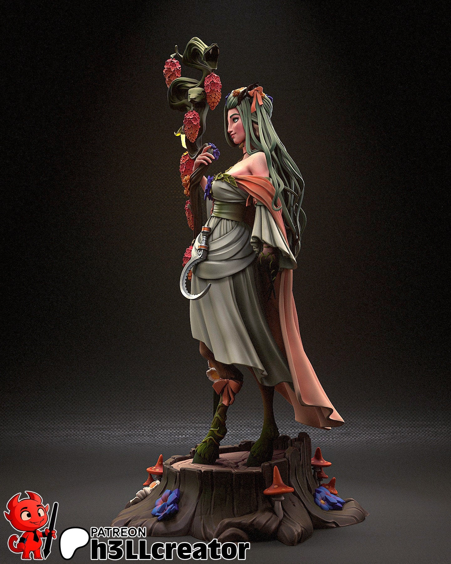Fearne | Druid | Faun | Fantasy | Critical Role | Dungeon and Dragons | Fae | Mythical | Female | Miniature | Model |