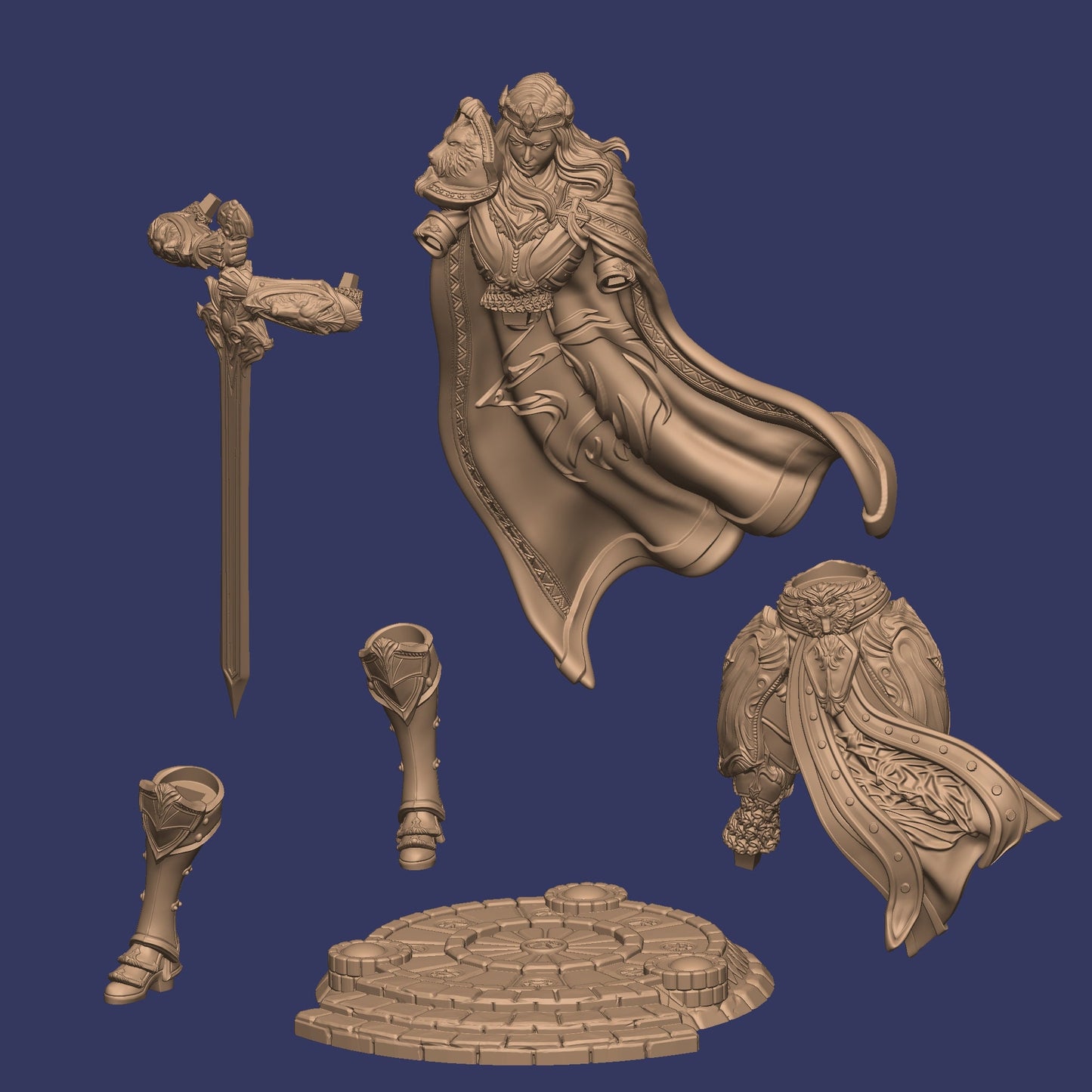 Female paladin | Female Warrior | Female Fighter | Female Knight | Female Soldier | DnD | Female Miniature | Shield Maiden | Fantasy | RPG |