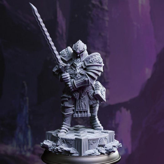 Kharmir the Chronicler | Dwarf | Noble | Fighter | Knight | Medieval | Fantasy | DnD | Dungeon and Dragons | 32mm | Mini |
