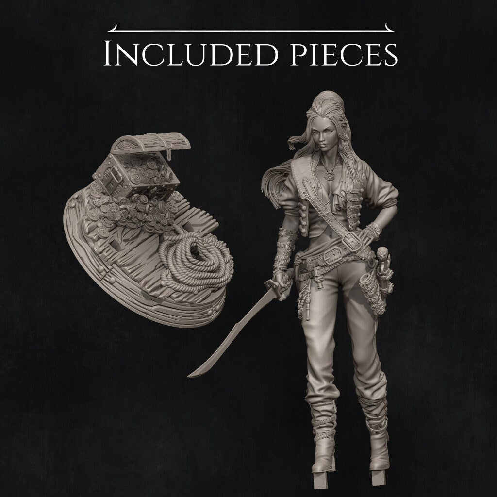 Mariana | Female Pirate | Pirate | Fantasy | Medieval | Seven Seas | Sea Life | Sea | Adventure | Treasure Chest | Rouge |