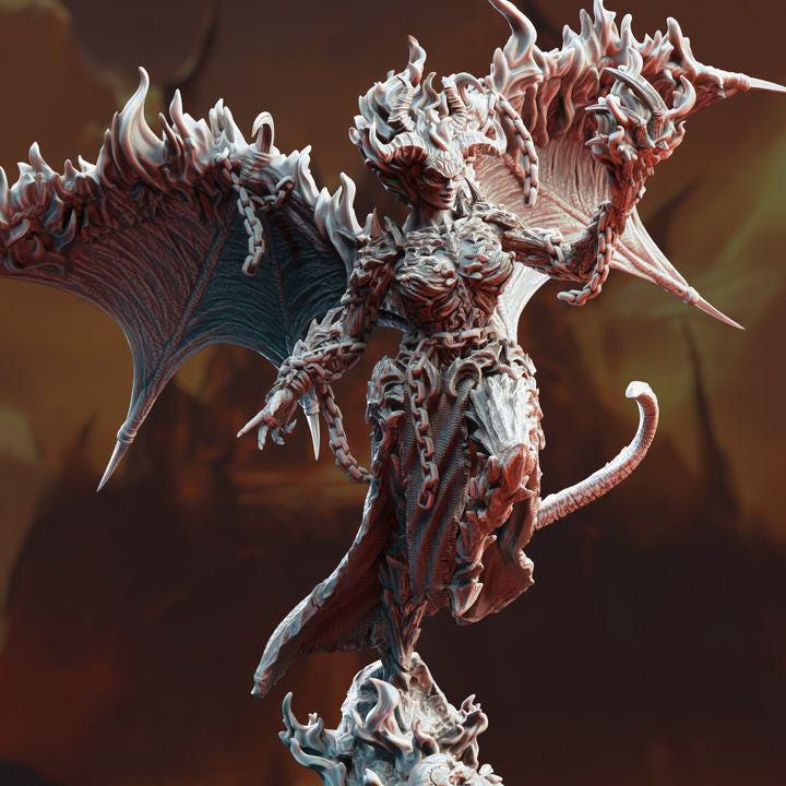 Demon | Hellspawn | Chaos | Mother of Demons | Mother of Chaos | Fantasy | Tabletop | Model | Character | NPC |