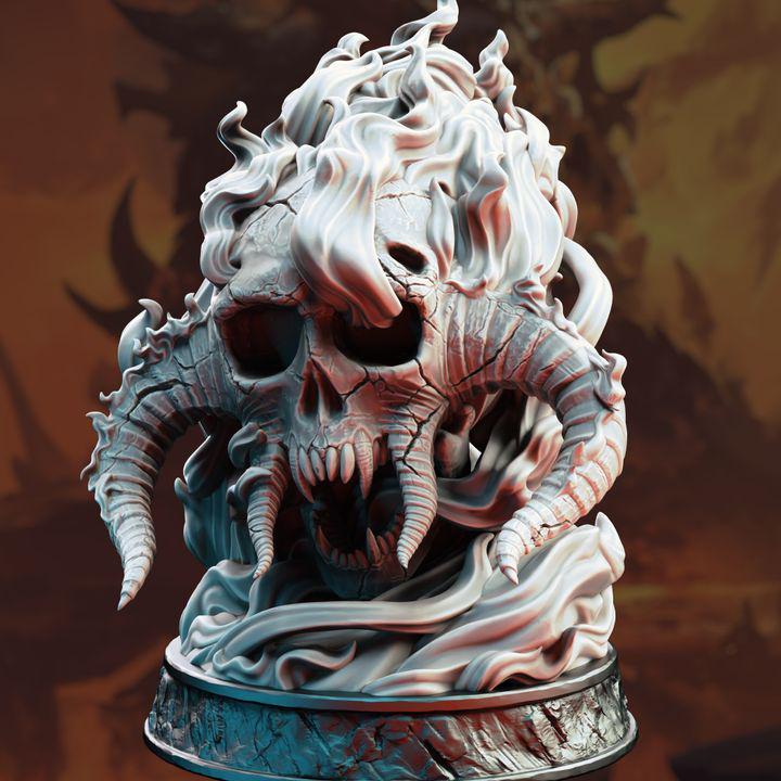 Flaming Skull | Infernal Skull | Fantasy | DnD | Monster | MOB | Large Monster |