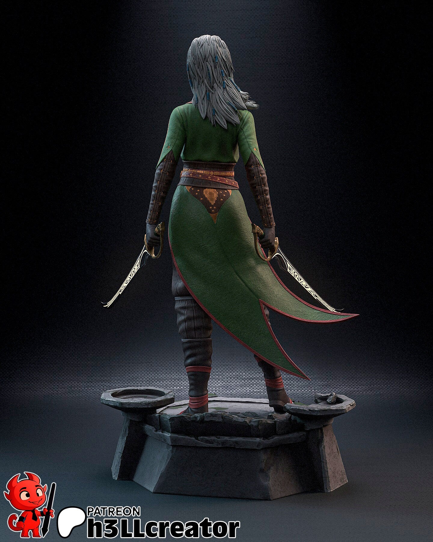 Jaheira | Fantasy | Druid | Magical | DnD | Dungeon and Dragons | Video Game |  Baldur's Gate 3 | Magic | Mage | Warrior | Fighter | Swords