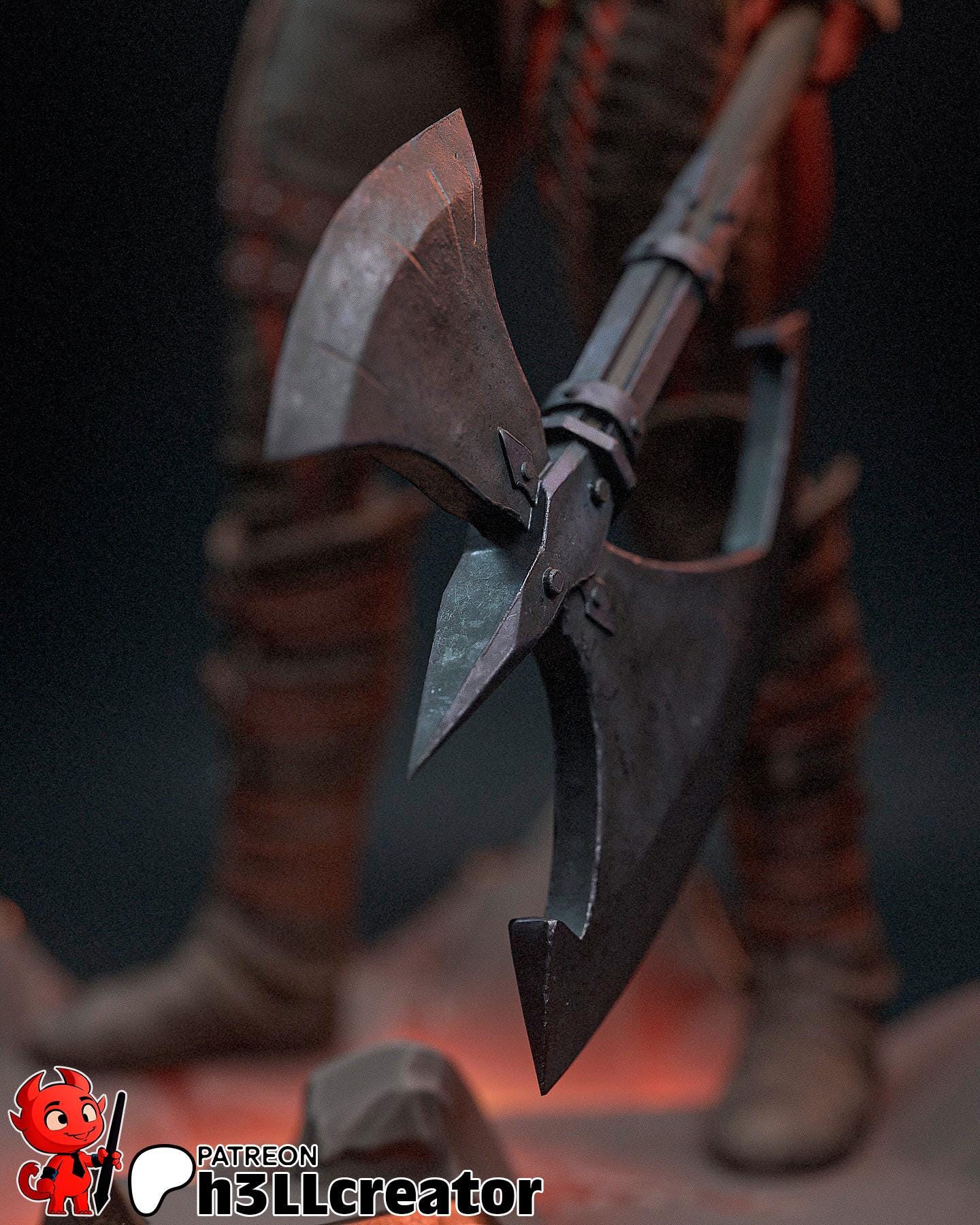 Karlach | DnD | Bauldurs Gate 3 | Game | Model | Fantasy | Demon | Devil | Warrior | Fighter | Barbarian | Battle-axe |