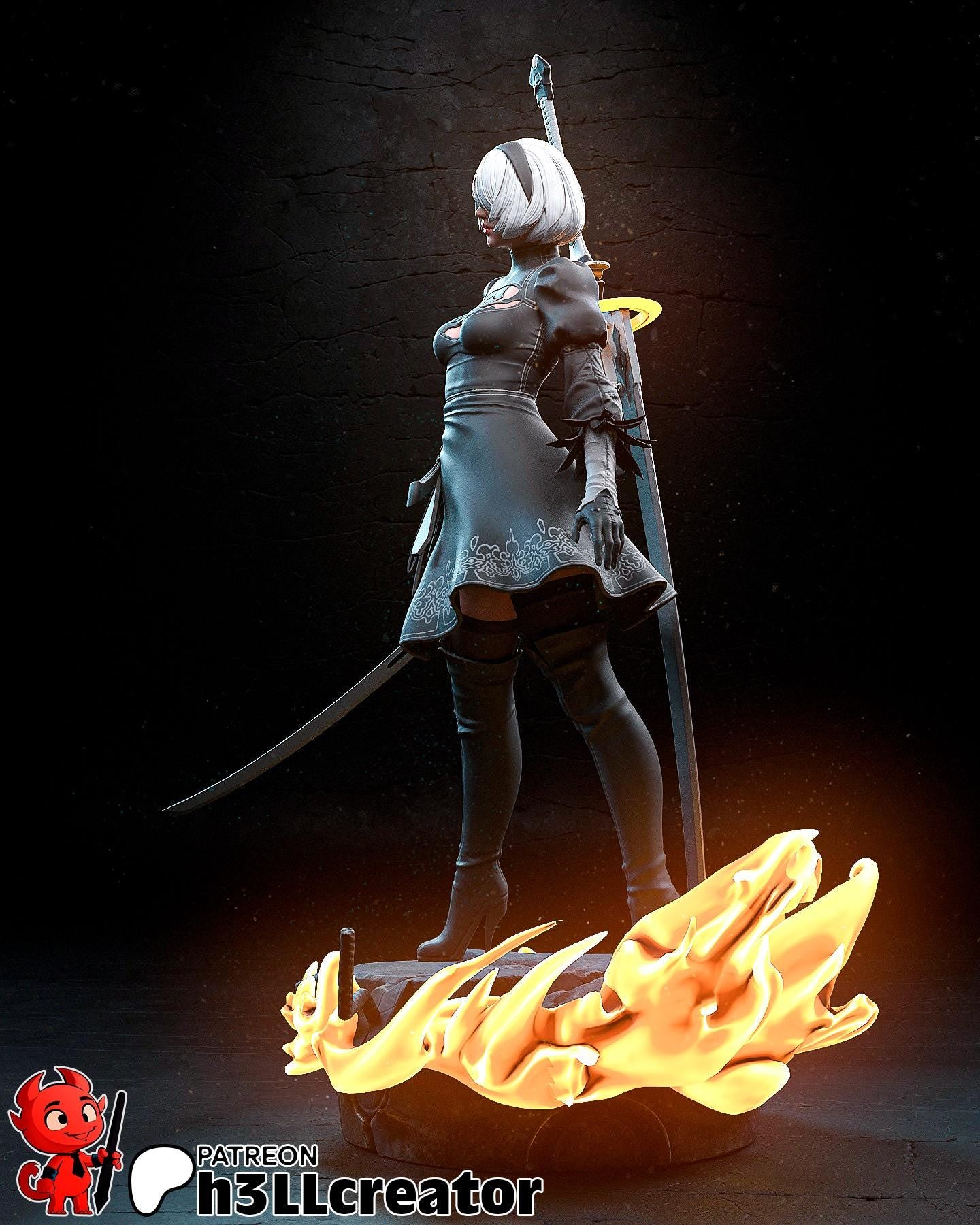 2B | Nier Automita | Anime | Action Figure | Model | Sci-Fi | Collectable | Fantasy |