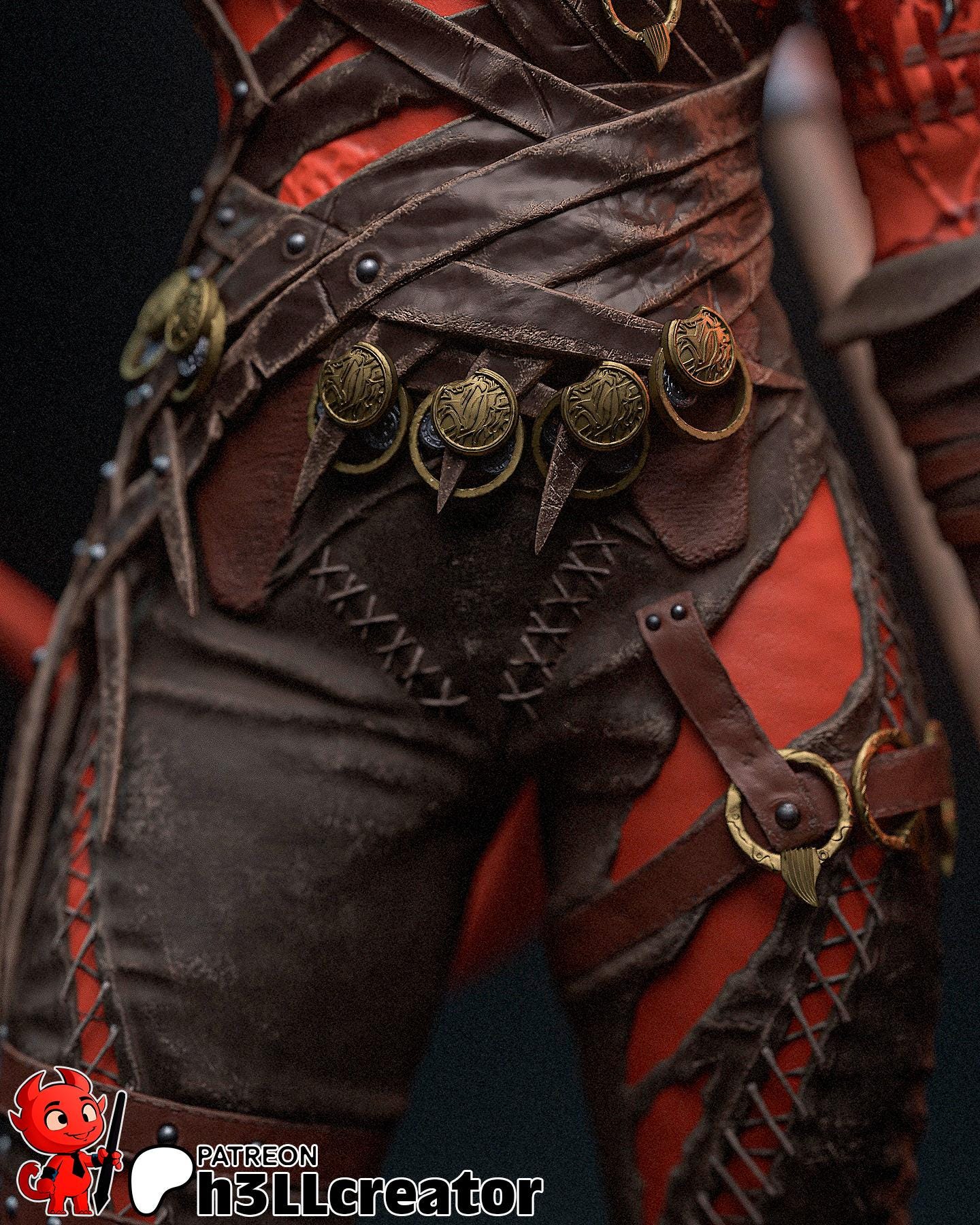 Karlach | DnD | Bauldurs Gate 3 | Game | Model | Fantasy | Demon | Devil | Warrior | Fighter | Barbarian | Battle-axe |