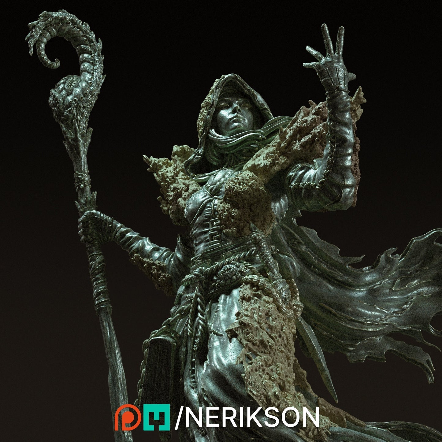 Warlock of the Fathomless Female Warlock Female Sorceress| RPG| Fantasy| Tabletop| Wargaming| Gaming| Highly Detailed
