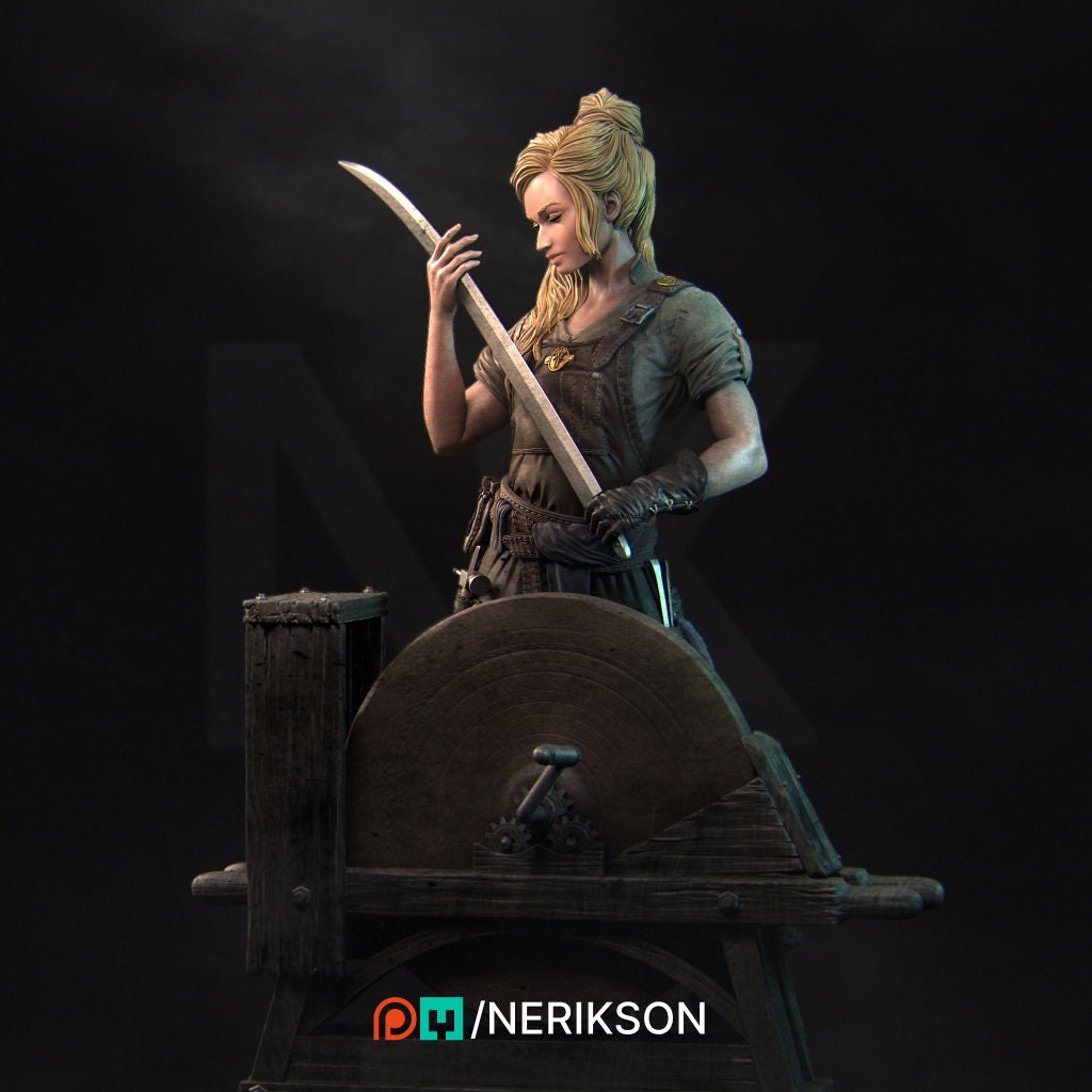 Lara | Blacksmith | Medieval | Dungeon and Dragons | Fantasy | Tabletop | Pathfinder | Smith | Smithing | Sword | Hammer | Girl Power |