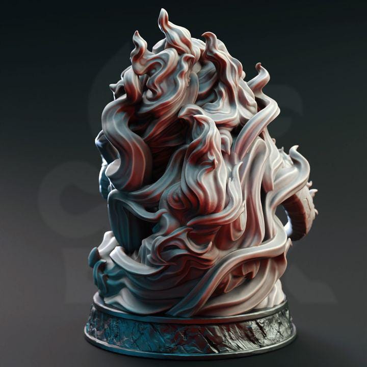 Flaming Skull | Infernal Skull | Fantasy | DnD | Monster | MOB | Large Monster |