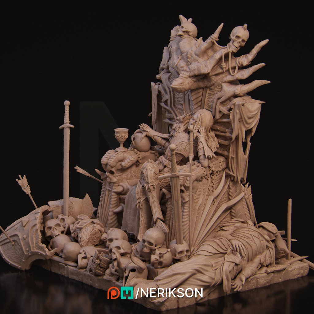 Aleeha | Dragon | Knight | Dragon Knight | Throne | Queen | Skulls | Fantasy | High Fantasy | Model | Dungeon and Dragons | Power