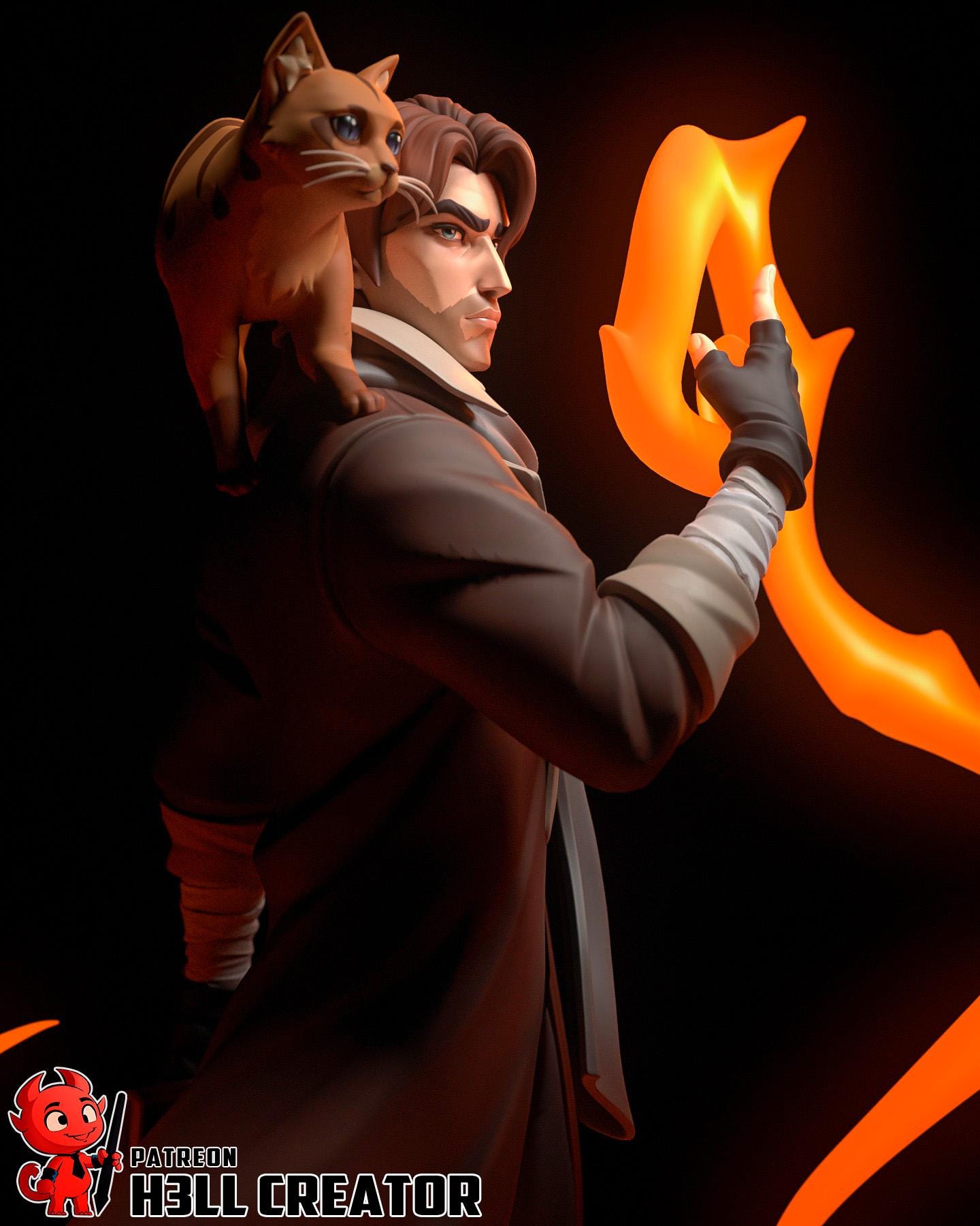 Caleb Widogast | Magic | Soul | Familiar | Mage | Cat | Power |