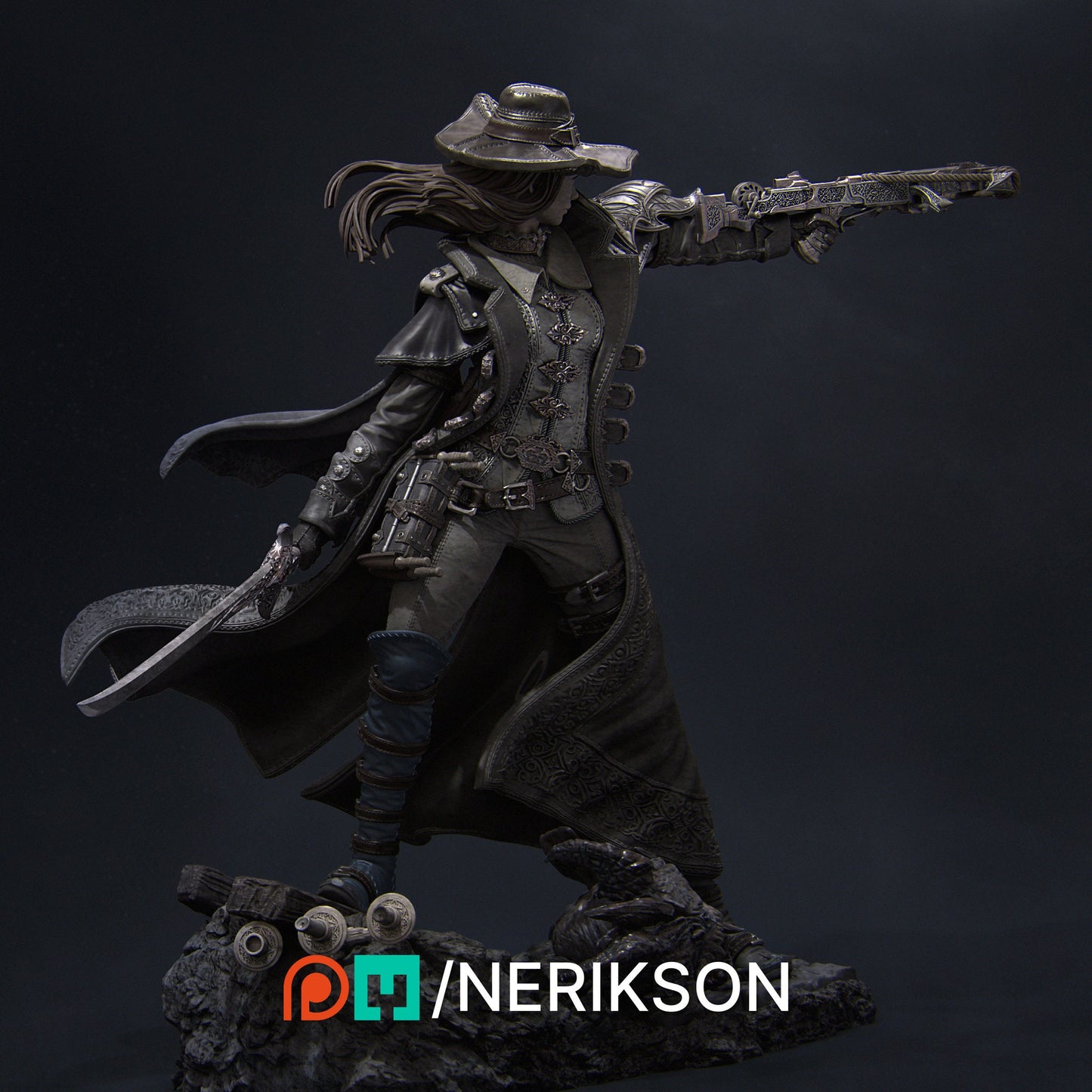 Valeria | Vampire Hunter | Vampire | Large Model | Fantasy | Lore | Huntress | Hunter | Medieval | Rogue | Assassin | Crossbow | Detailed |