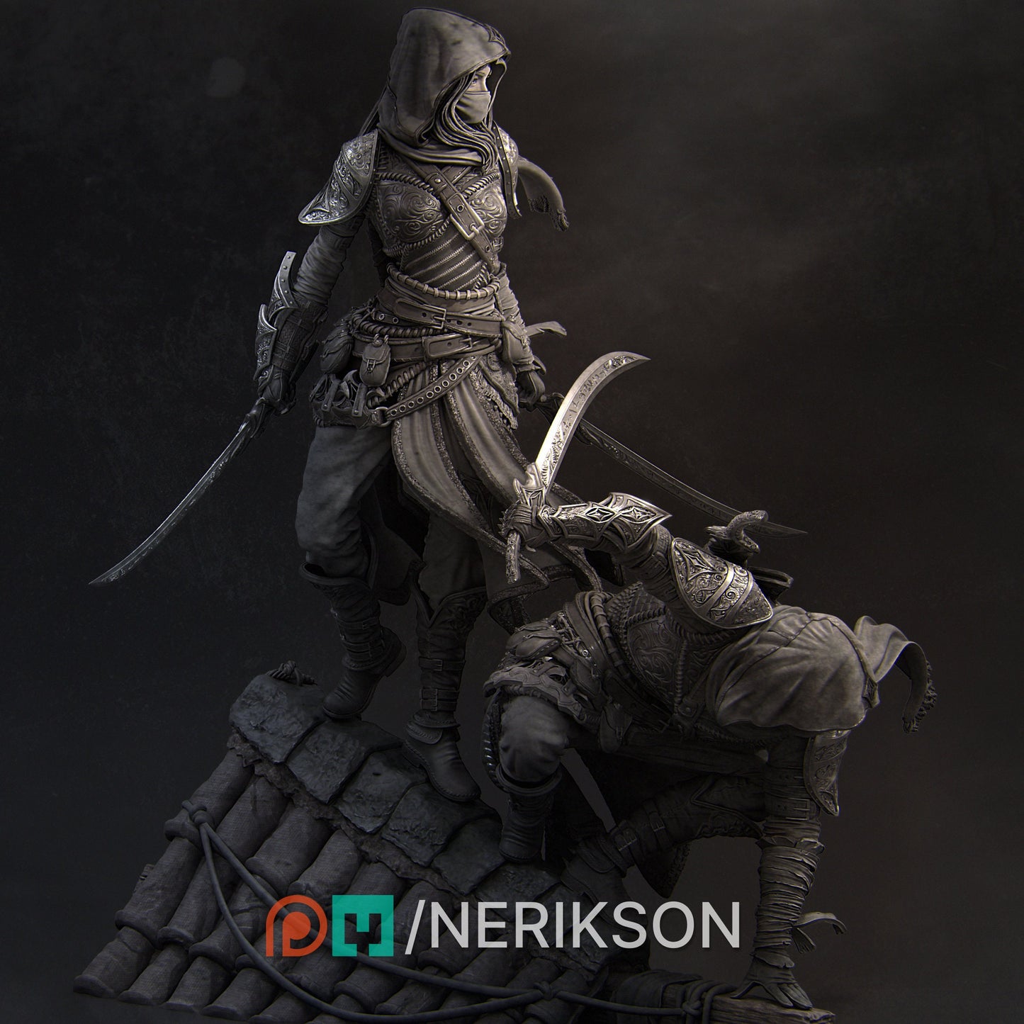 Artemisia and Nasir Male Assassin Female Assassin Hidden Order Husband Wife Rogue Sibling Assassins Assassins Creed Highly Detailed