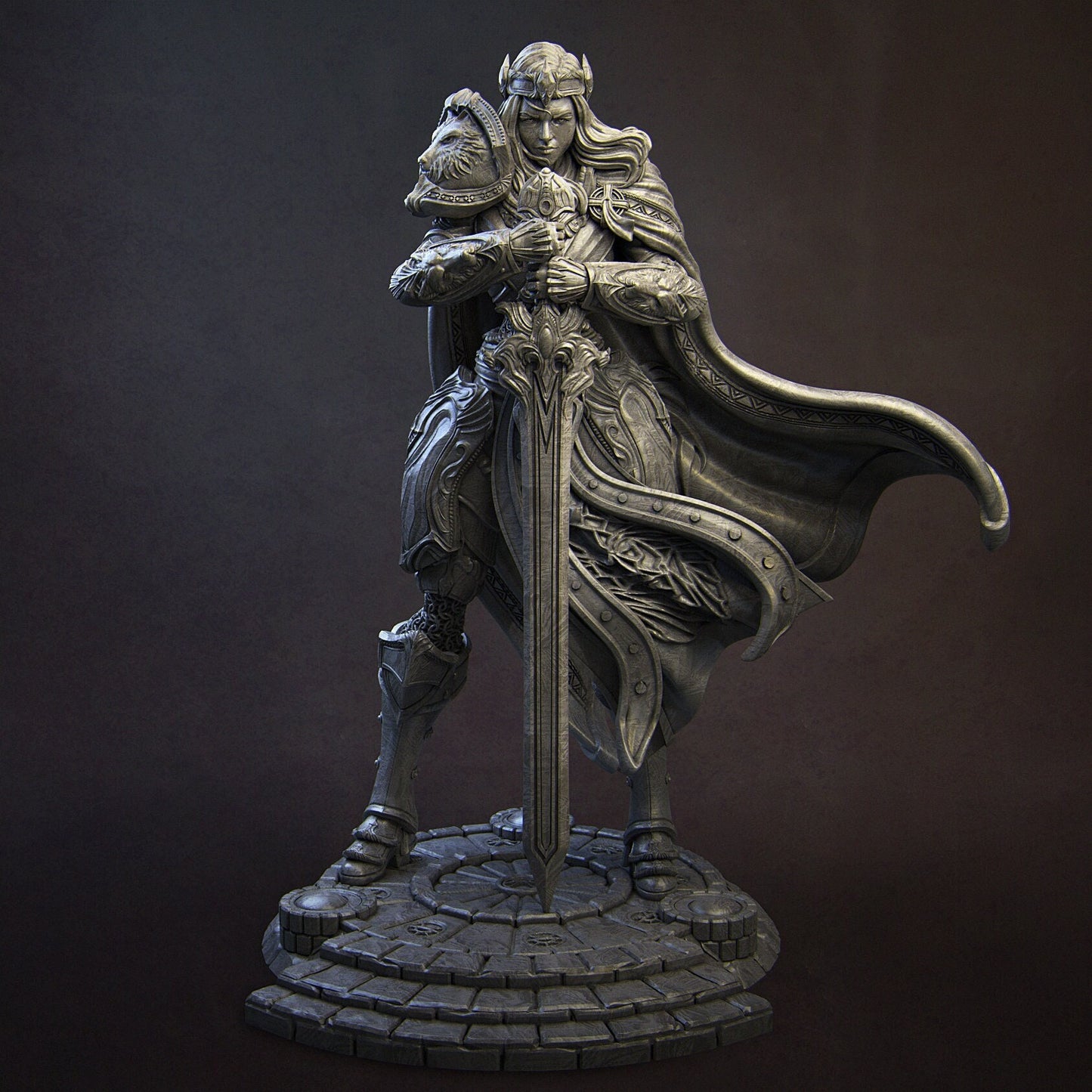 Female paladin | Female Warrior | Female Fighter | Female Knight | Female Soldier | DnD | Female Miniature | Shield Maiden | Fantasy | RPG |