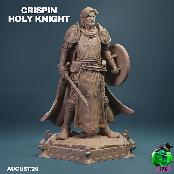 Crispin | Paladin | Warrior | Holy Warrior | Crusader | Fighter | DnD | Fantasy | Medieval | Captain | Guard | Mercenary | Bodyguard |