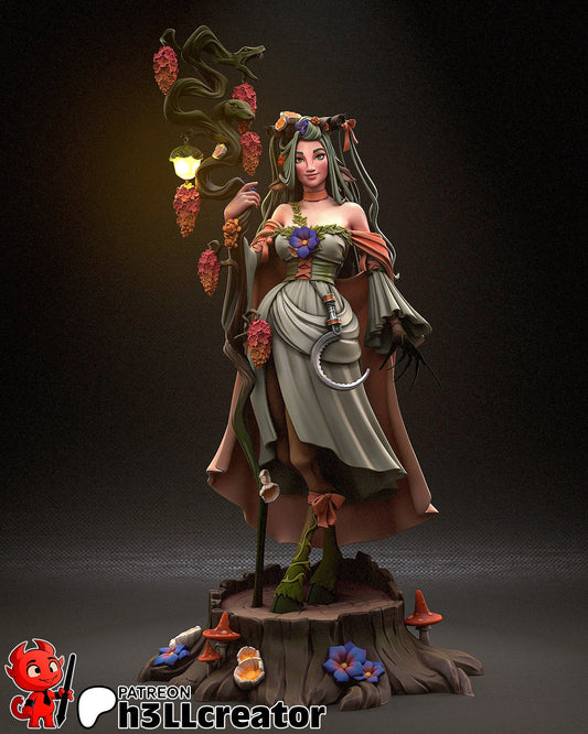 Fearne | Druid | Faun | Fantasy | Critical Role | Dungeon and Dragons | Fae | Mythical | Female | Miniature | Model |