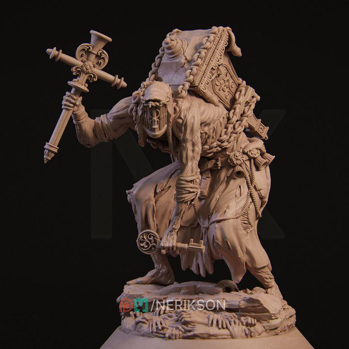 Crypt Legion Undead Miniature Set | 7x 32mm Resin Models for DnD & Tabletop RPG | Undead Knight, Sorcerer, Brute, Keeper, and More | Unpaint