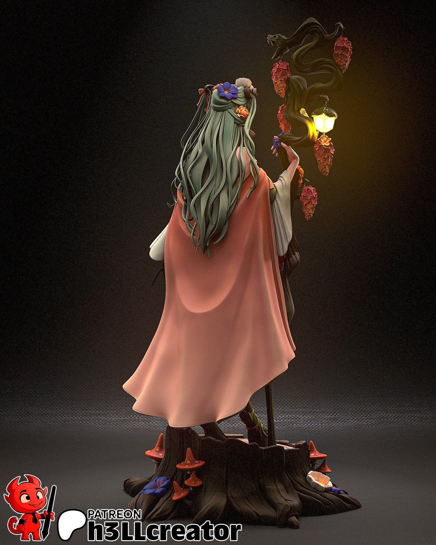 Fearne | Druid | Faun | Fantasy | Critical Role | Dungeon and Dragons | Fae | Mythical | Female | Miniature | Model |